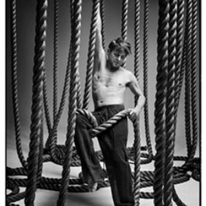 MIKHAIL BARYSHNIKOV, NEW YORK by Mark Seliger, the dancer topless between ropes