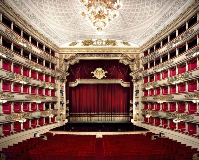 Teatro La Scala a Milano by Massimo Listri, luxurious red and gold interior of an old Theatre