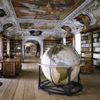 Biblioteca Kremsmünster by Massimo Listri, baroque library with fresco and giant globe