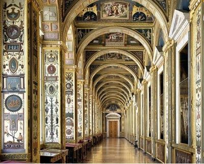 Hermitage by Massimo Listri, black and gold baroque gallery