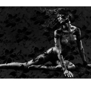 Margareth Paris 98 by Bruno Bisang, nude model sitting in half split