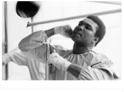 Muhammed Ali by Terry O'Neill, portrait of the boxer while training