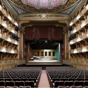 Teatro San Carlos by Massimo Listri, baroque interior of the theatre in gold