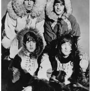 The Beatles freezing by Terry O'Neill, the band in fur hoods