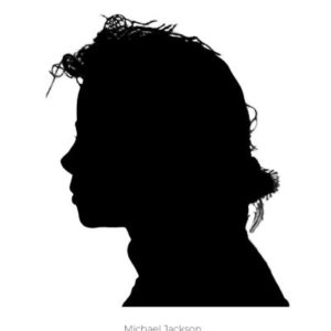 Michael Jackson by Timothy white, silhouette of the famous popstar