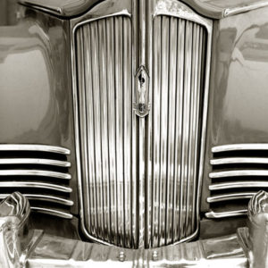 Khrushchevs Hunting Limousine -Moscow 1988 by albert watson, closeup of the cars grill