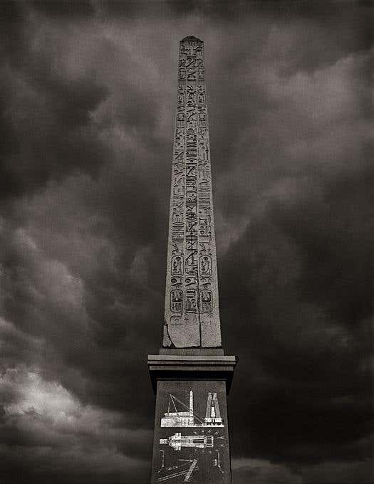 Paris by Andreas H. Bitesnich, the Obélisques de Louxor under a cloudy sky
