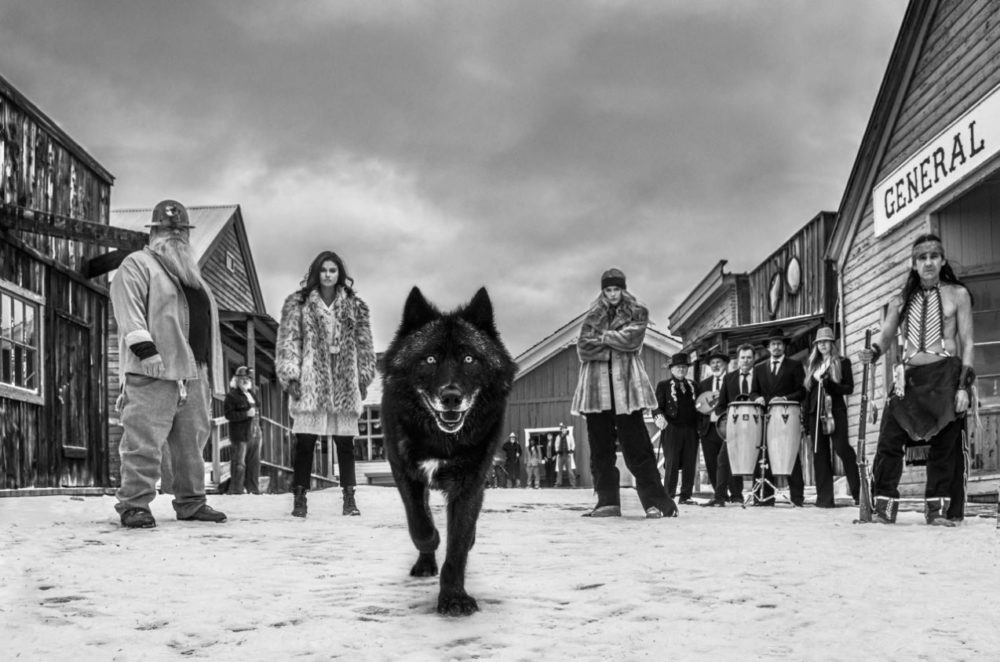 There will be blood by David Yarrow, wild west scene with black wolf