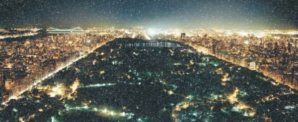 Central park diamond dust by David Drebin, new york with glowing lights
