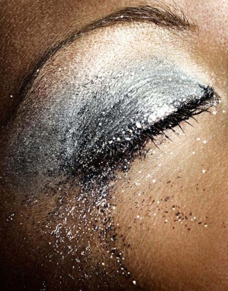 Eye by David Drebin, closeup of an eye with silver eyeshadow