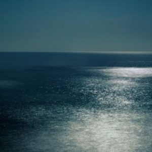 Midnight by David Drebin, quiet ocean under the moonlight