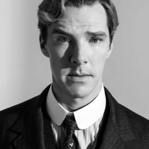 Benedict Cumberbatch by iris brosch, black and white portrait of the actor in a suit