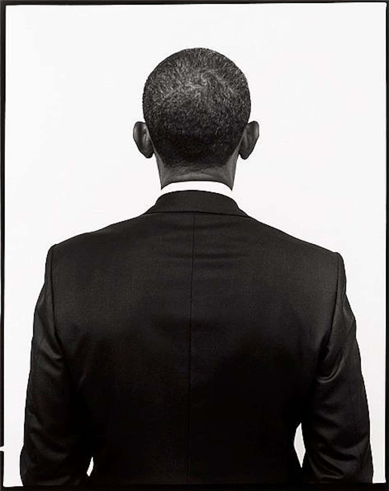 President Barack Obama by Mark Seliger, Back portrait of the president in a black suit