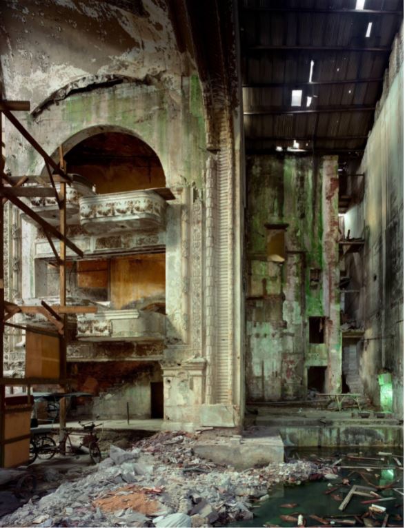 Teatro Capitolo, Later Campo Amor, Industria 411, Havana by Robert Polidori, old abandoned and broken down theatre with green walls