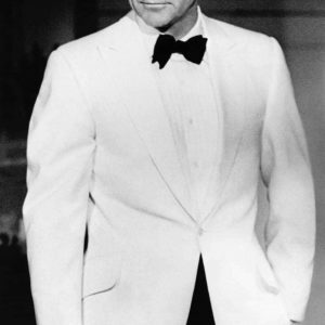 Sean Connery as Bond by Terry O'Neill, the actor in white suit jacket