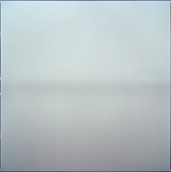 Islands II by Nigel Parry from the Landscapes series, islands in a lake in blue mist