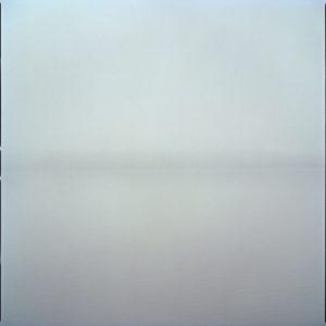 Islands II by Nigel Parry from the Landscapes series, islands in a lake in blue mist