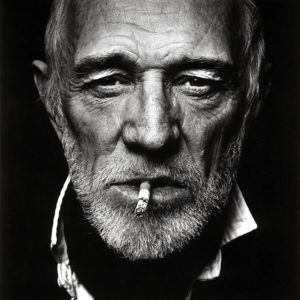 Richard Harrison by Nigel Parry, black and white portrait