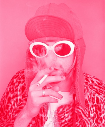 Kurt Cobain pink neon