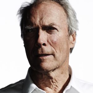 Clint Eastwood by Nigel Parry, color portrait of the actor in white shirt