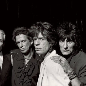 Rolling Stones by Sante D'Orazio - black and white portrait of the band