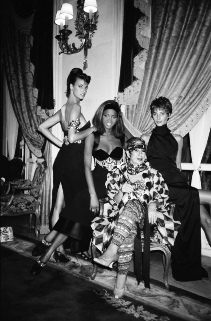 Roxanne Lowit, Versace Couture Show at The Ritz, Paris, Christy Turlington, Linda Evangelista, Naomi Campbell, Anna Piaggi