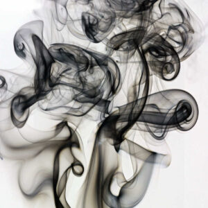 Jesse Frohman, Smoke, blue and black smoke infront of white background