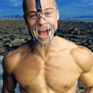 Mark Seliger, Brad Pitt for Rolling Stone 1999 VI, portrait with headpiece