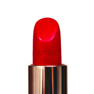 Shields, Chanel Lipstick, closeup of a red lipstick with the chanel logo