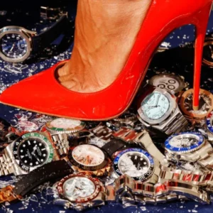 Breakup by Tony Kelly, red heel crushing rolex watches