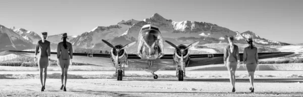 David Yarrow, Come Fly With Me, vintage aircraft, stewardesses