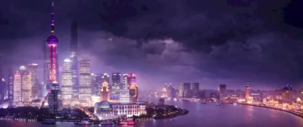 drebin shanghai love city purple night clouds river