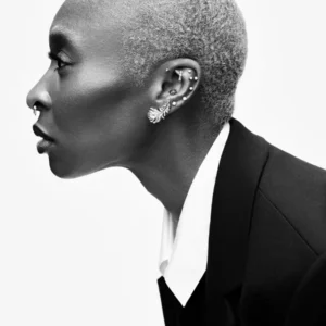 Mark Seliger, Synthia Erivo, Side Profile Portrait, black and white