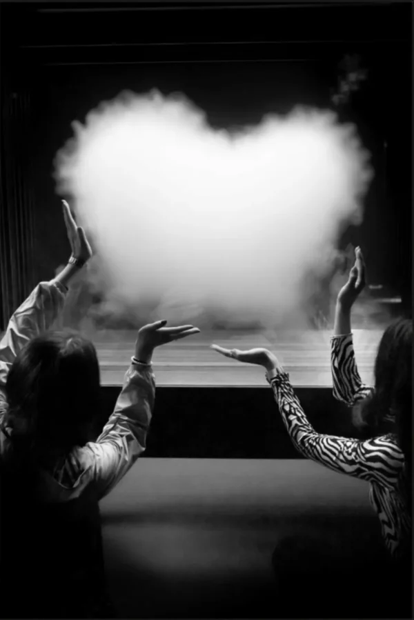 Heart Art, heart shaped cloud hands