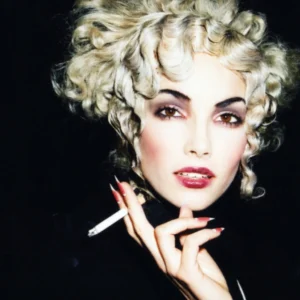 Backstage Dior et Puis Je Fume, 1998, portrait, cigarette, model, makeup